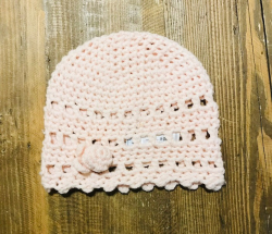 Cappellino lana rosa traforato Nuoveau-Ne