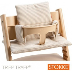 Cuscino per sedia Stokke righe beige