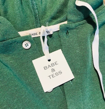 Cardigan cot capp verde 6a Babe & Tess NUOVO