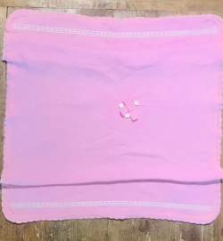 Copertina lana rosa da culla Aurora