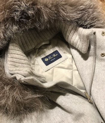 Cappotto cashmere grigio capp pelo 6a Loropiana (prezzo listino€2.600)