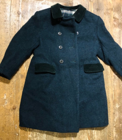 Cappotto lana verdone colletto velluto 3-4a