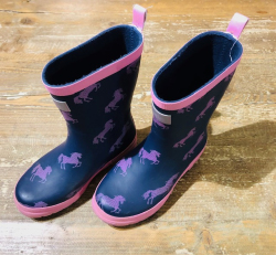 Stivali pioggia blu cavalli rosa n.31 Hatley