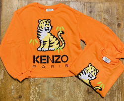 Felpe arancioni tigre 8a e 10a Kenzo NUOVE