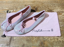 Ballerine brill rosa-argento n.33 Pretty Ballerinas